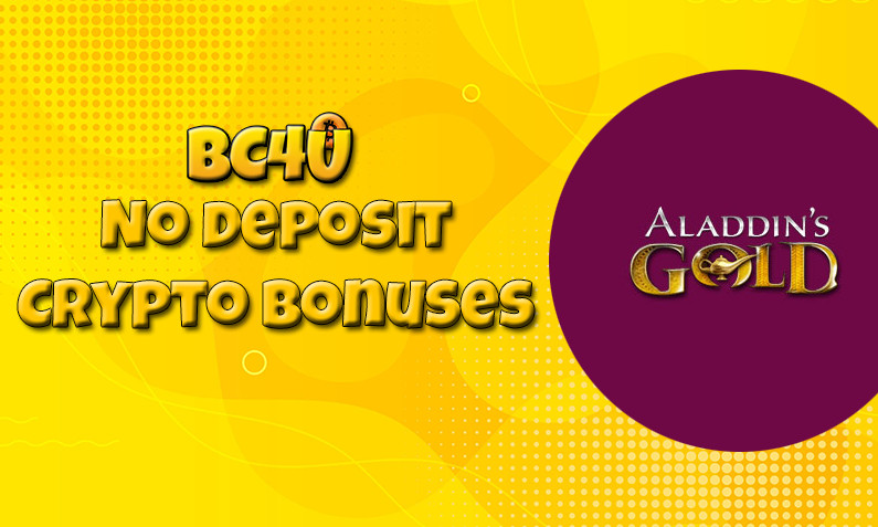 Latest no deposit crypto bonus from Aladdins Gold Casino 2nd of June 2023